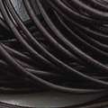 Liens en cuir pour colliers et bracelets, largeur 2 mm, cuir de boeuf, noir