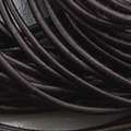 Liens en cuir pour colliers et bracelets, largeur 1 mm, cuir de chevreau, noir
