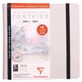 CLAIREFONTAINE FONTAINE Aquarellbuch, 21 cm x 21 cm, Skizzenbuch, 300 g/m², Inklusive12 Postkarten