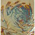 NORIS ART METALL Schlagmetall-Blätter, Packung à 25 Blatt Grün/Gold geflammt