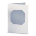 Carte passe-partout blanche, Octogone en carré, fenêtre 7,5 x 7,5 cm
