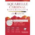 Bloc de papier Aquarelle Cardinal Clairefontaine, 29,7 cm x 42 cm, DIN A3, 300 g/m², torchon|fin, Bloc collé 1 côté