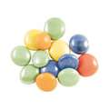 Galets  de verre ronds et teintés aplatis d’un côté, Mélange opaque multicolore, Ø 15 - 20 mm, paquet de 100g, env. 20 - 25 pcs
