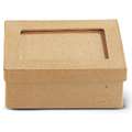 Boîtes en papier-mâché à décorer, 2 boîtes rectangulaires : L 9,6 cm x l 6,5 cm x h 4,4 cm et L 12,5 cm x l 8,5 cm x h 5,5 cm