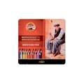 Crayons aquarellables Mondeluz KOH-I-NOOR, 24 crayons assortis