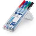 Etui de 4 feutres Lumocolor effaçables à sec Staedtler, Pointe fine