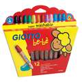 Set de Maxi crayons de couleur GIOTTO be-bè , set de 12 + 1 taille-crayon
