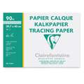 Clairefontaine Transparentpapier 90/95g, 29,7 cm x 42 cm, DIN A3, Block mit 10 Blatt, 90 g/m², Block (einseitig geleimt)