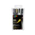 Set de 4 feutres pointe conique PC-5M métallisés Posca, Basique