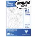 Blocs Manga storyboard Clairefontaine, 21 cm x 29,7 cm, DIN A4, 55 g/m², lisse, Grille divisée en 6, bloc de 100 feuilles