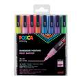 Set de 8 feutres pointe conique PC-3M pailletés Posca, 0,9-1,3 mm, pointe en cône