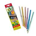 Set de crayons de couleurs pour enfants JOLLY, Couleurs métalliques, 6 crayons