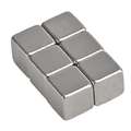 Aimants cubes néodyme ECOBRA, 6 aimants à 4,2kg de force d´adhérence chacun, 10x10x10 mm