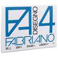 FABRIANO® "Disegno 4" Zeichenpapier, 33 cm x 48 m, 220 g/m², fein, Block mit 20 Blatt