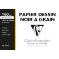 Papier à dessin CLAIREFONTAINE "Dessin à Grain", 8 feuilles couleur noire, 29,7 cm x 42 cm, DIN A3, rugueux|mat