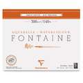 Clairefontaine Aquarellpapier FONTAINE 300 g/qm, 300 g/qm, 12 Blatt, 24 cm x 30 cm, 1 Stück, Block (einseitig geleimt)