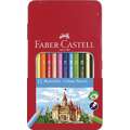 Crayons de couleur FABER-CASTELL dans une boîte en métal, 12 crayons