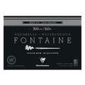 Clairefontaine FONTAINE Aquarellblock Noir, 14 cm x 26 cm, 300 g/m², fein, Block mit 15 Blatt (vierseitig geleimt)