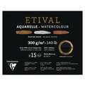 Bloc aquarelle Etival noir CLAIREFONTAINE, 20,3 cm x 25,4 cm, 300 g/m², fin|torchon