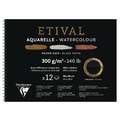 Bloc aquarelle Etival noir CLAIREFONTAINE, 36 cm x 48 cm, 300 g/m², fin|torchon