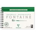 Clairefontaine FONTAINE Aquarellpapier Spiralblock, Grobkorn, 12 cm x 18 cm, 300 g/m², rau, Spiralblock