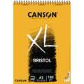 Bloc à dessin à spirales CANSON® XL® Bristol, 29,7 cm x 42 cm, DIN A3, 180 g/m², lisse, Bloc à spirales