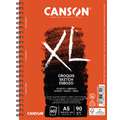 CANSON® XL® Skizzen- und Studienblock, 14,8 cm x 21 cm, Spiralblock, 90 g/m², Längsbindung, 60 Blatt