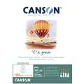 Bloc collé en tête “C” à grain ® Canson, 29,7 cm x 42 cm, DIN A3, 180 g/m², fin, 180 g/m²