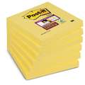Blocs Post-it super Sticky jaune pastel, 76 x 76 mm - Lot de 6 blocs