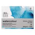 WINSOR & NEWTON™ Classic Aquarellpapier, 300 g/m², 10,5 cm x 14,8 cm, DIN A6, fein, 300 g/m², Postkartenblock, 15 Blatt