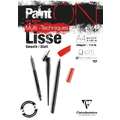Papier Paint'On Mix Media Lisse Clairefontaine, Bloc collé 1 côté, 21 cm x 29,7 cm, DIN A4, 250 g/m², Bloc de 25 feuilles