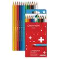 CARAN D'ACHE® Swisscolor wasservermalbare Farbstifte, Karton-Etuis, Set mit 12 Stiften