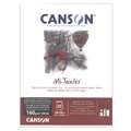 CANSON® Mi-Teintes® Pastellblock, 24 cm x 32 cm, Block (einseitig geleimt), 160 g/m², Schwarz