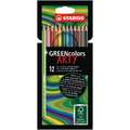 Etuis de crayons STABILO® GREENcolors ARTY, Etui de 12, Set