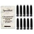 Lot de 10 cartouches d'encre calligraphie Speedball, encre noire