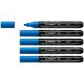 Sets de 5 marqueurs acryliques STABILO® FREE, T300, set de 5, Bleu foncé, 2-3 mm