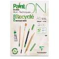 Clairefontaine Paint ON Mixed Media, Recyclingpapier, Block (einseitig geleimt), 14,8 cm x 21 cm, DIN A5, 250 g/m², 1-seitig geleimter Block mit 30 Blatt