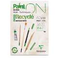 Papier multi-techniques PaintON Recyclé Clairefontaine, Bloc collé 1 côté, 29,7 cm x 42 cm, DIN A3, 250 g/m²