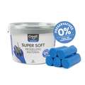 Pâte à modeler CREALL® Supersoft, Bleu, seau de 1800 g, Sets de 15 rouleaux à 120 g