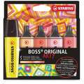 Etuis de surligneurs couleurs chaudes Boss Original Arty Stabilo, 5 couleurs chaudes