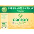 CANSON® papier à dessin blanc C à grain, 29,7 cm x 42 cm, Paquet de 12 pièces, satiné, 180 g/m²