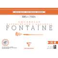 Clairefontaine Aquarellpapier FONTAINE 300 g/qm, 300 g/m², 20 Blatt, 31 cm x 41 cm, 1 Stück, Block (vierseitig geleimt)