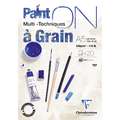 Clairefontaine Multitechnik-Papier PAINT ON, Block (einseitig geleimt), 14,8 cm x 21 cm, DIN A5, 250 g/m², Block mit 20 Blatt