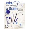 Clairefontaine Multitechnik-Papier PAINT ON, Block (einseitig geleimt), 29,7 cm x 42 cm, DIN A3, 250 g/m², Block mit 20 Blatt