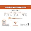 Clairefontaine Aquarellpapier FONTAINE 300 g/qm, 300 g/m², 20 Blatt, 18 cm x 26 cm, 1 Stück, Block (vierseitig geleimt)