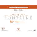 Clairefontaine Aquarellpapier FONTAINE 300 g/qm, 300 g/qm, 20 Blatt, 46 cm x 61 cm (12P), 1 Stück, Block (vierseitig geleimt)