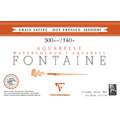 Clairefontaine Aquarellpapier FONTAINE 300 g/qm, 300 g/m², 12 Blatt, 12 cm x 18 cm, 1 Stück, Block (einseitig geleimt)