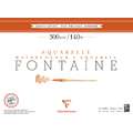 Clairefontaine Aquarellpapier FONTAINE 300 g/qm, 300 g/m², 12 Blatt, 30 cm x 40 cm, 1 Stück, Block (einseitig geleimt)