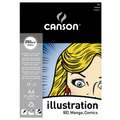 Papier CANSON®  Illustration, 21 cm x 29,7 cm, DIN A4, 250 g/m², lisse, Bloc collé 1 côté