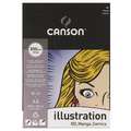 Papier CANSON®  Illustration, 29,7 cm x 42 cm, DIN A3, 250 g/m², lisse, Bloc collé 1 côté